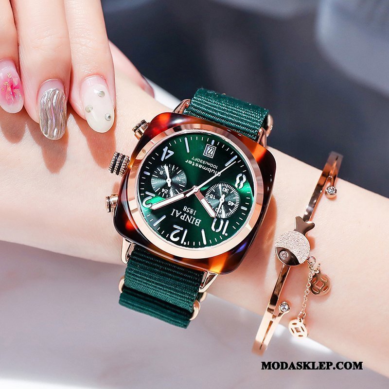 Damskie Zegarek Na Rękę Oferta Zima Zegarek Kwarcowy Trendy Wodoodporny Zakochani Czarny Czerwony