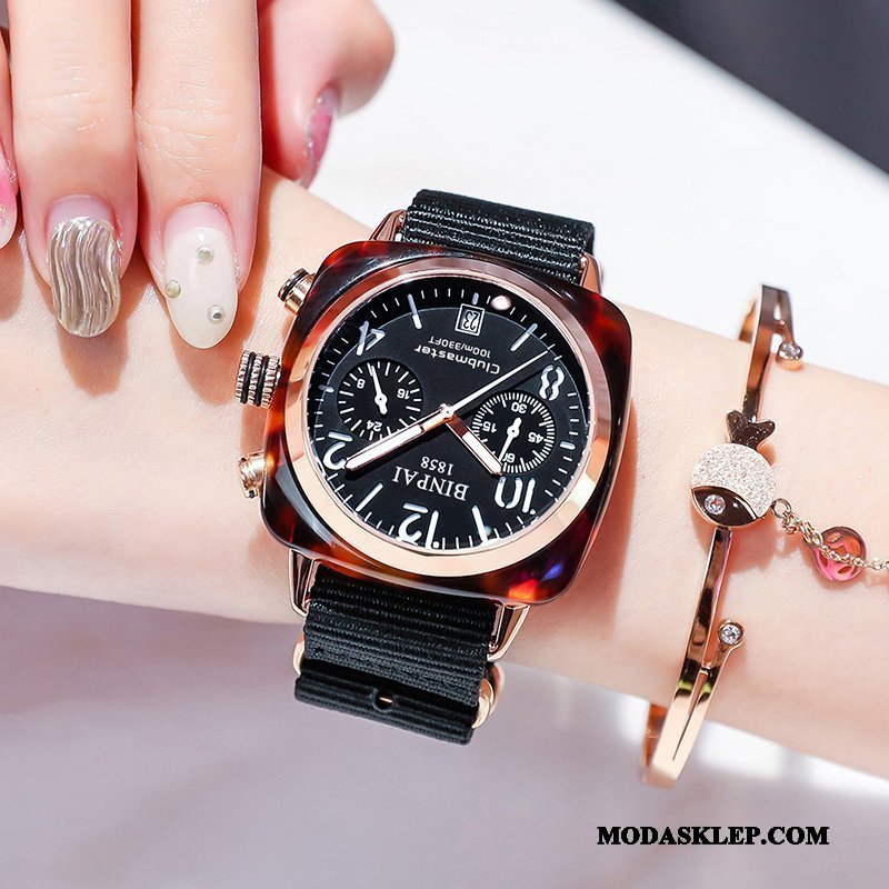 Damskie Zegarek Na Rękę Oferta Zima Zegarek Kwarcowy Trendy Wodoodporny Zakochani Czarny Czerwony