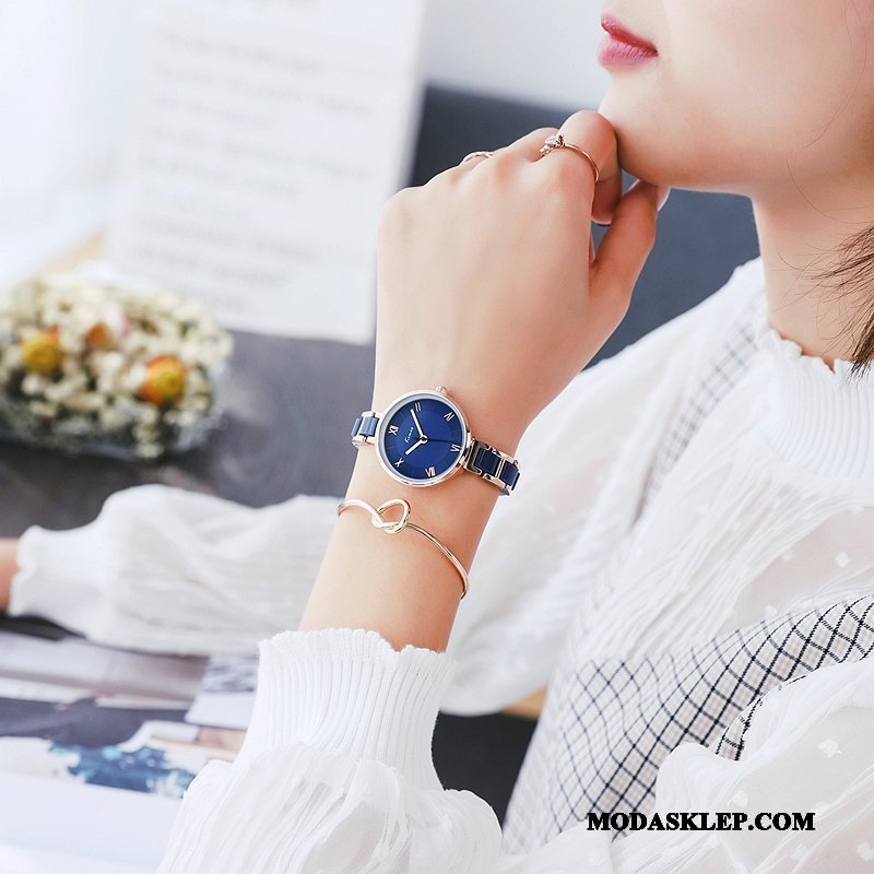 Damskie Zegarek Na Rękę Tanie Trendy Bransoletki Student Moda Eleganckie Beżowy Złoty