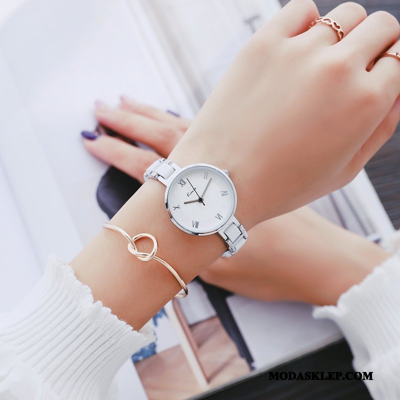 Damskie Zegarek Na Rękę Tanie Trendy Bransoletki Student Moda Eleganckie Beżowy Złoty