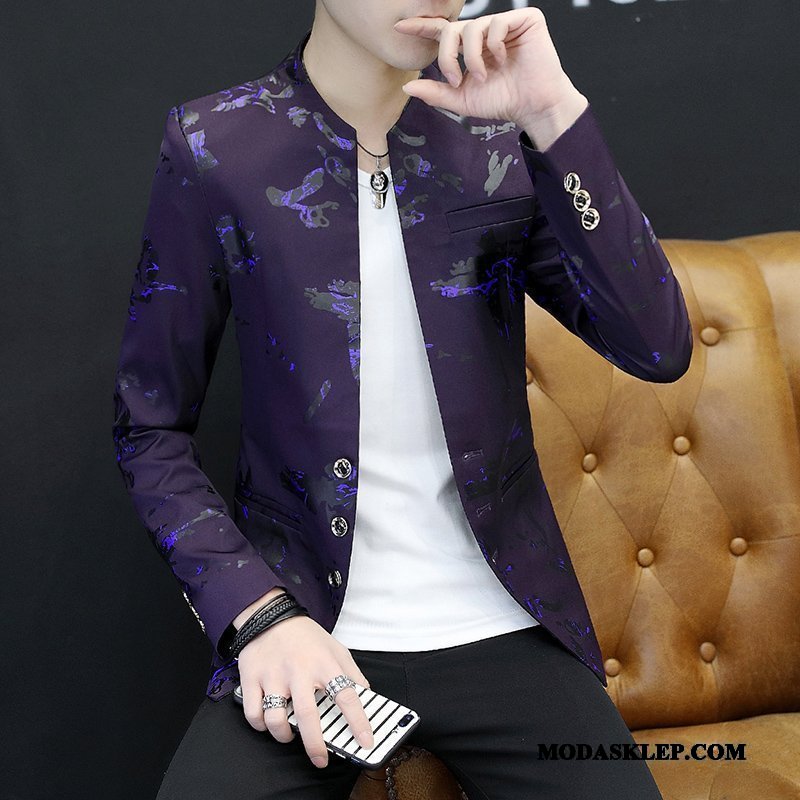 Męskie Blazer Kupię Casual 2019 Męska Jesień Slim Fit Biały