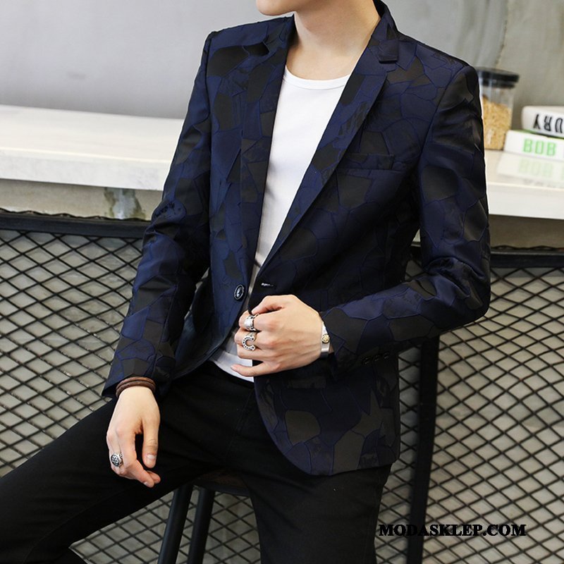Męskie Blazer Kupię Marynarka Piękny Slim Fit Casual Męska Czerwony