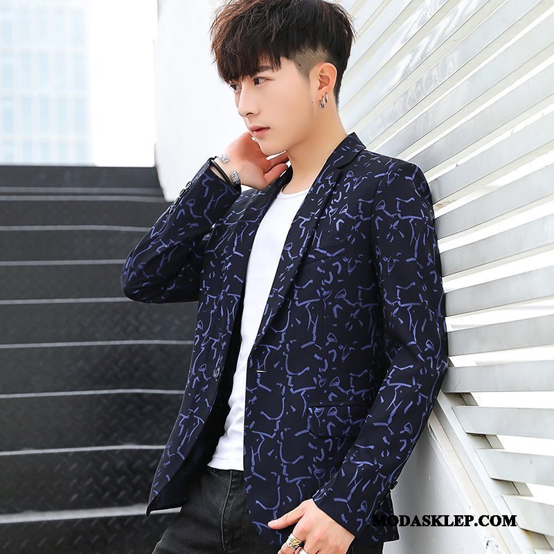 Męskie Blazer Na Sprzedaż Garnitur Slim Fit Blezer Tendencja Topy Czerwony
