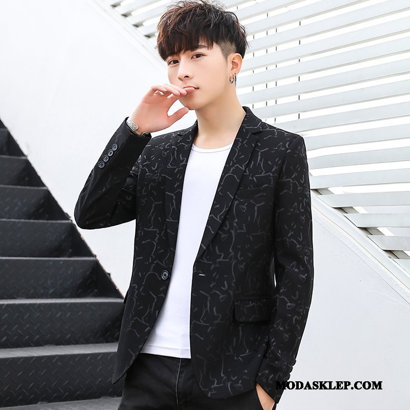 Męskie Blazer Na Sprzedaż Garnitur Slim Fit Blezer Tendencja Topy Czerwony