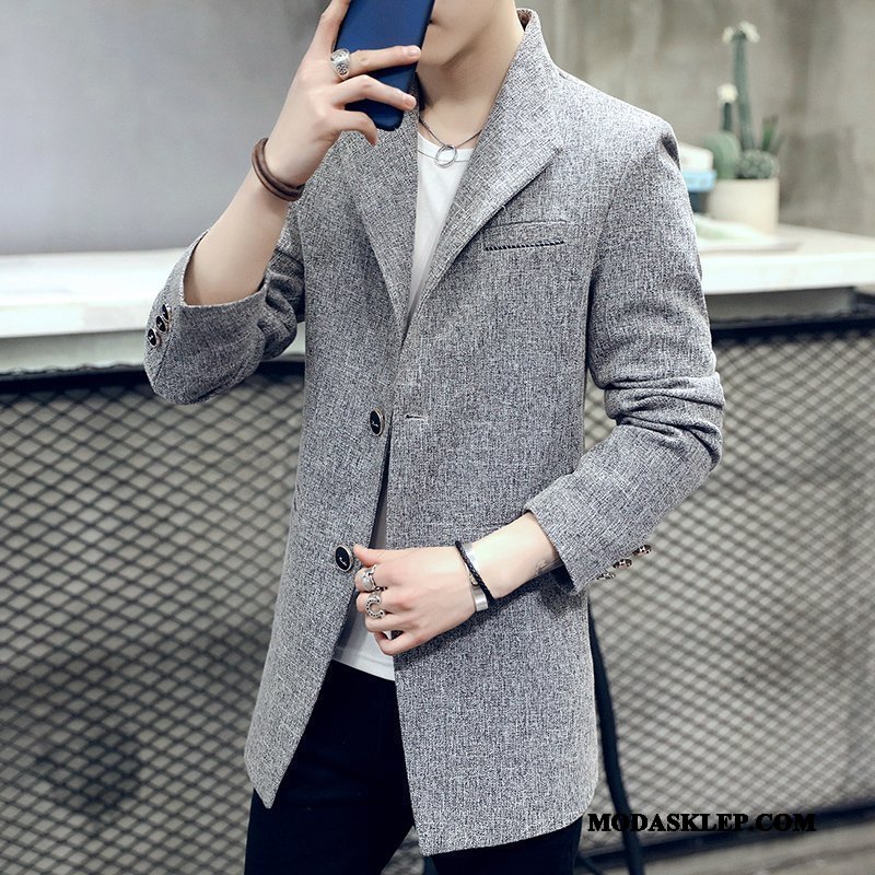 Męskie Blazer Online Męska Casual 2019 Tendencja Garnitur Jasny