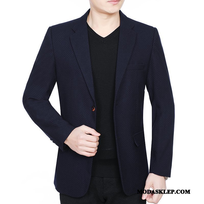 Męskie Blazer Sklep Nowy Slim Fit Męska Marynarka Wiosna Szary