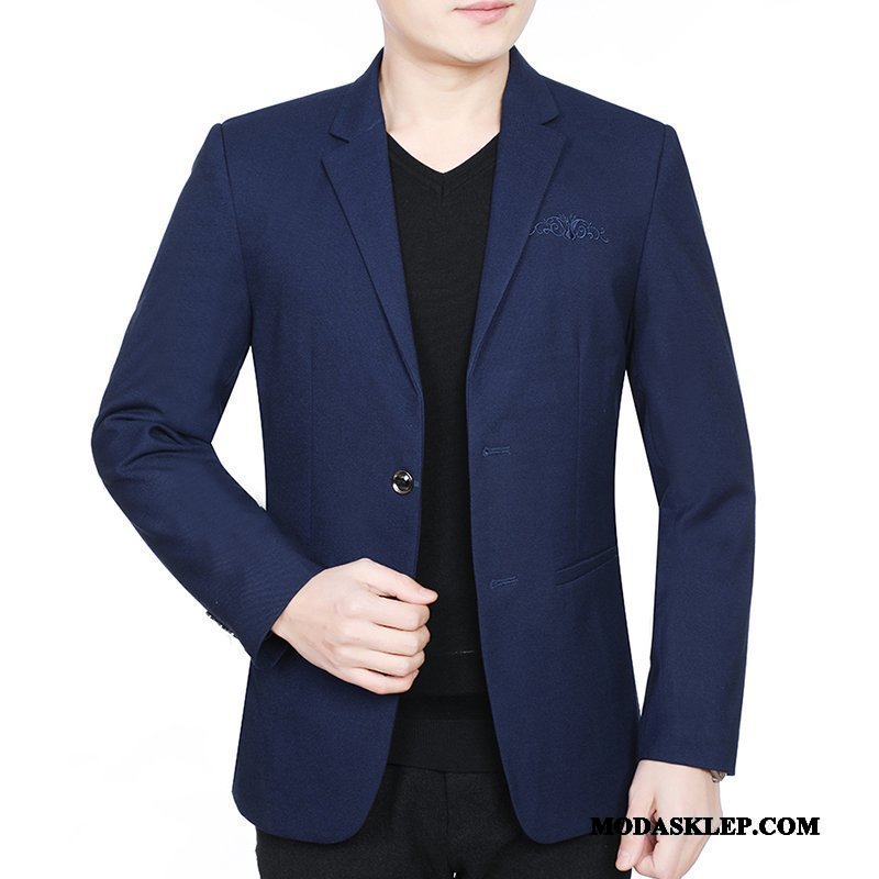 Męskie Blazer Sklep Nowy Slim Fit Męska Marynarka Wiosna Szary