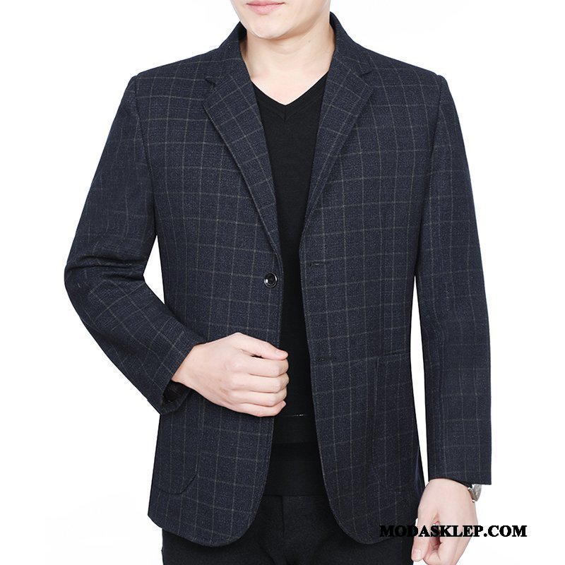 Męskie Blazer Sklep Nowy Slim Fit Męska Marynarka Wiosna Szary