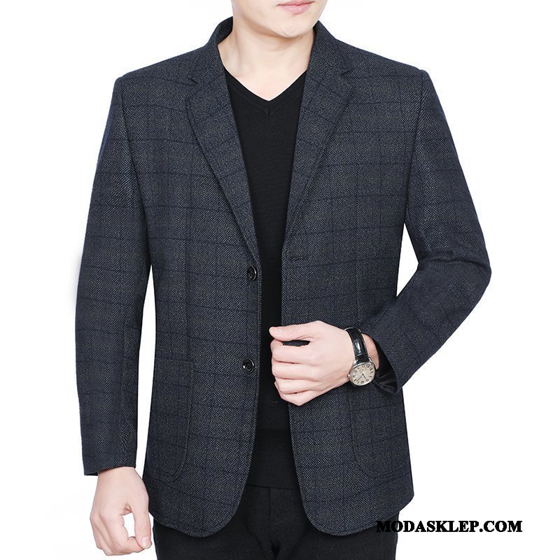Męskie Blazer Sklep Nowy Slim Fit Męska Marynarka Wiosna Szary