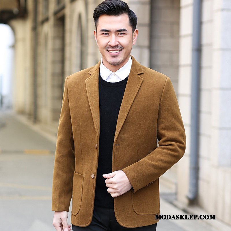 Męskie Blazer Sprzedam Casual Topy Garnitur Męska Marynarka Czerwony
