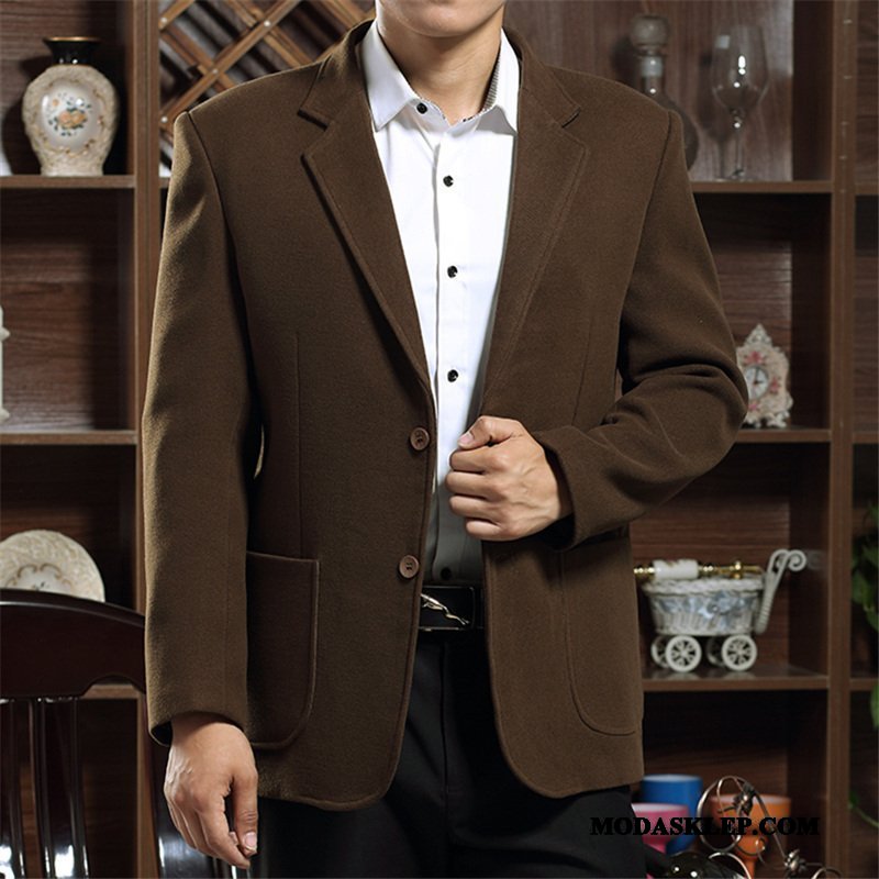 Męskie Blazer Sprzedam Casual Topy Garnitur Męska Marynarka Czerwony