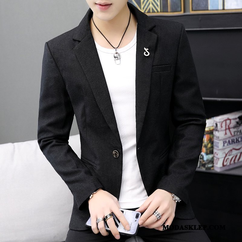 Męskie Blazer Sprzedam Garnitur Wiosna Tendencja Casual Slim Fit Szary