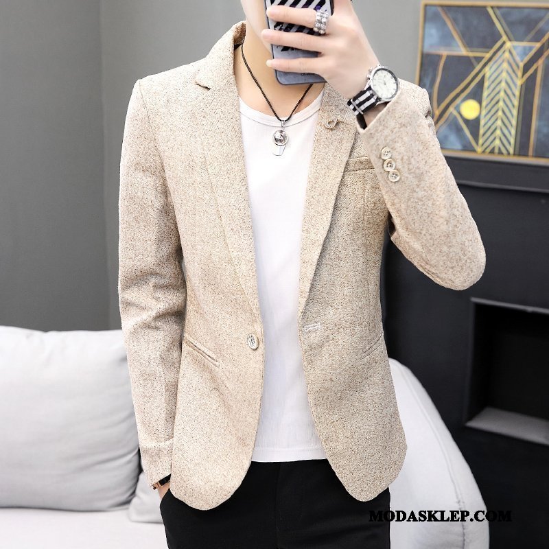 Męskie Blazer Sprzedam Garnitur Wiosna Tendencja Casual Slim Fit Szary