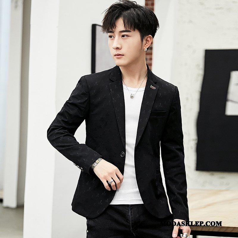 Męskie Blazer Sprzedam Męska Topy Marynarka Slim Fit Nowy Niebieski