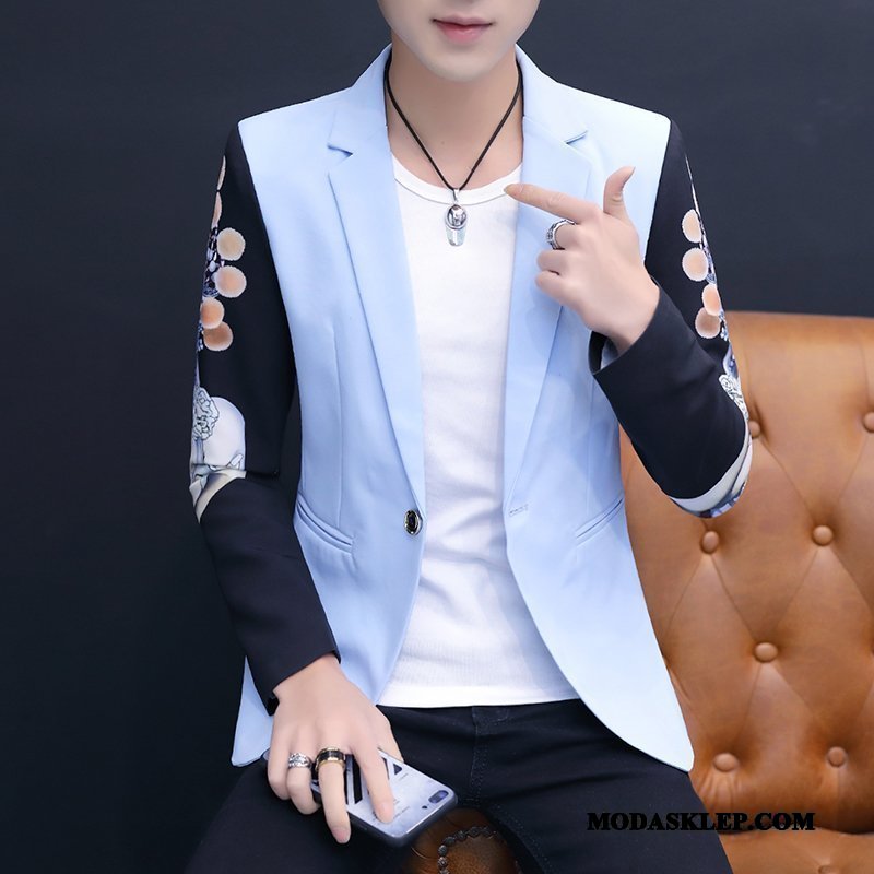 Męskie Blazer Sprzedam Slim Fit Piękny Student Męska 2019 Czarny