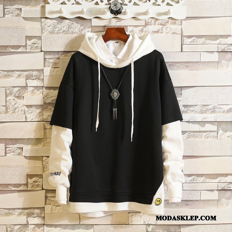 Męskie Bluza Z Kapturem Kup Jesień Płaszcz Casual Duży Rozmiar Tendencja Niebieski