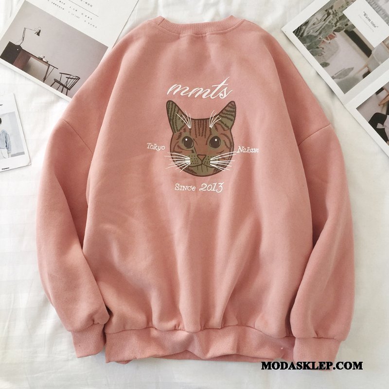 Męskie Bluza Z Kapturem Kup Kotek Płaszcz Pullover Bluzy Z Kapturem Szerokie Szary