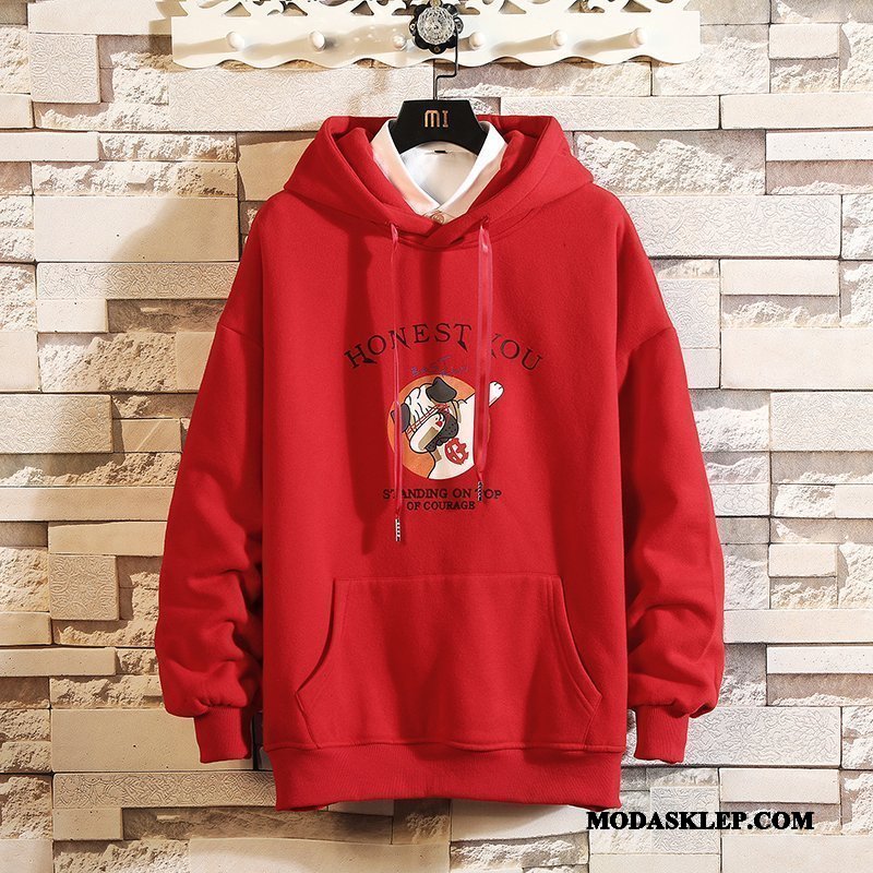 Męskie Bluza Z Kapturem Kupię Szerokie Bluzy Z Kapturem Męska Casual Pullover Granatowy