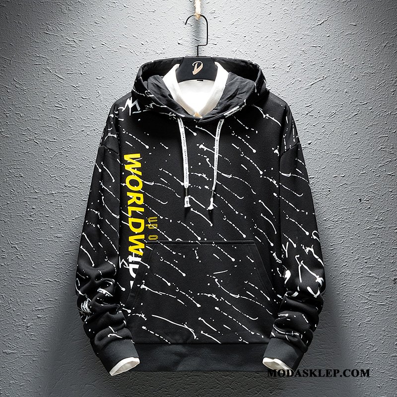 Męskie Bluza Z Kapturem Kupię Topy Bluzy Z Kapturem Szerokie Pullover Nowy Niebieski