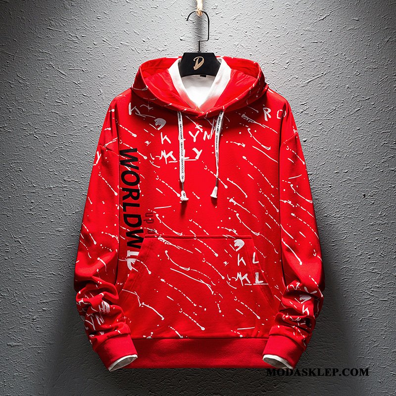 Męskie Bluza Z Kapturem Kupię Topy Bluzy Z Kapturem Szerokie Pullover Nowy Niebieski