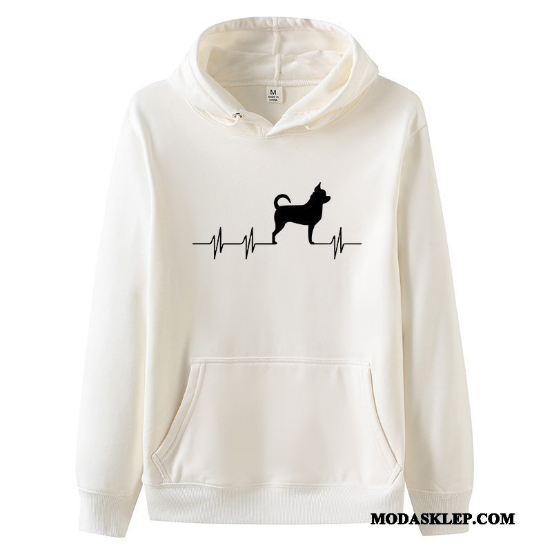 Męskie Bluza Z Kapturem Online Dla Grubych Męska Pullover Student Bluzy Z Kapturem Czarny