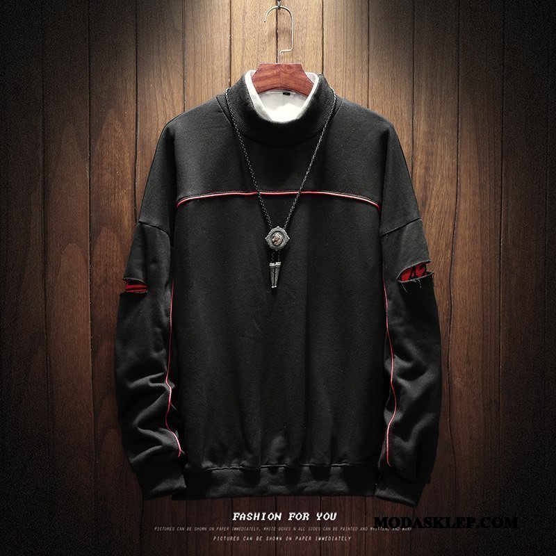 Męskie Bluza Z Kapturem Online Pullover Męska Casual Duży Rozmiar Płaszcz Kamuflaż Czarny