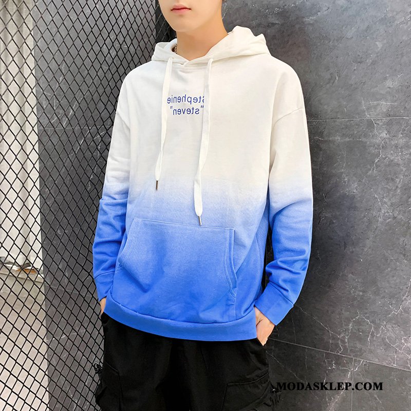 Męskie Bluza Z Kapturem Online Student Gradient Bluzy Z Kapturem Wiosna Jesień Szary