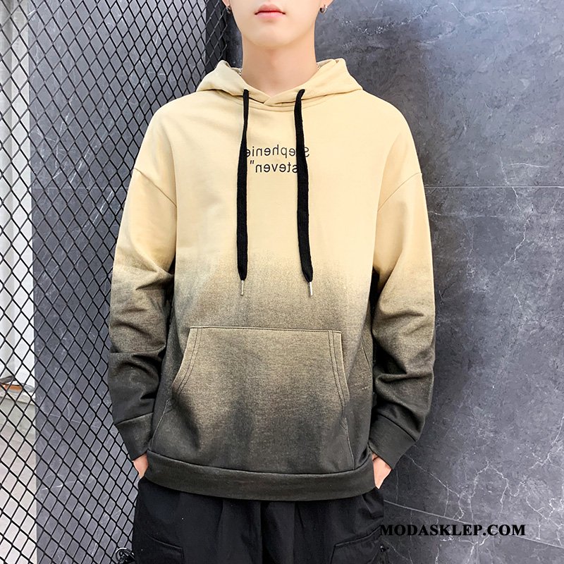 Męskie Bluza Z Kapturem Online Student Gradient Bluzy Z Kapturem Wiosna Jesień Szary