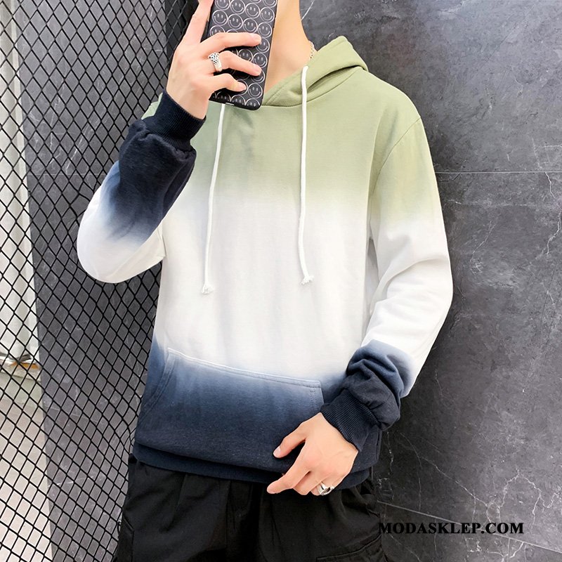 Męskie Bluza Z Kapturem Online Student Gradient Bluzy Z Kapturem Wiosna Jesień Szary