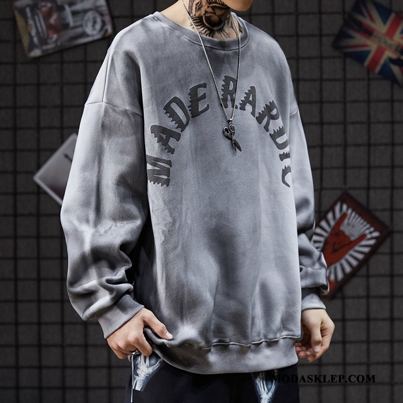 Męskie Bluza Z Kapturem Sprzedam Gradient Wysoki Plus Kaszmir Dla Grubych Vintage Brązowy