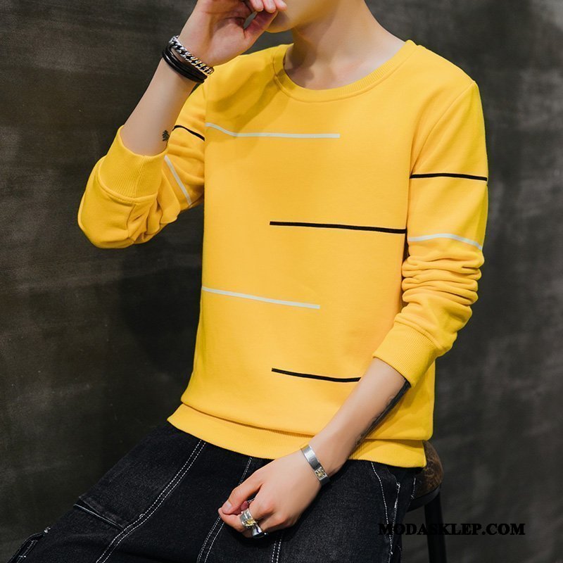 Męskie Bluza Z Kapturem Sprzedam Męska Slim Fit Wiosna Tendencja Bluzy Z Kapturem Czysta Żółty
