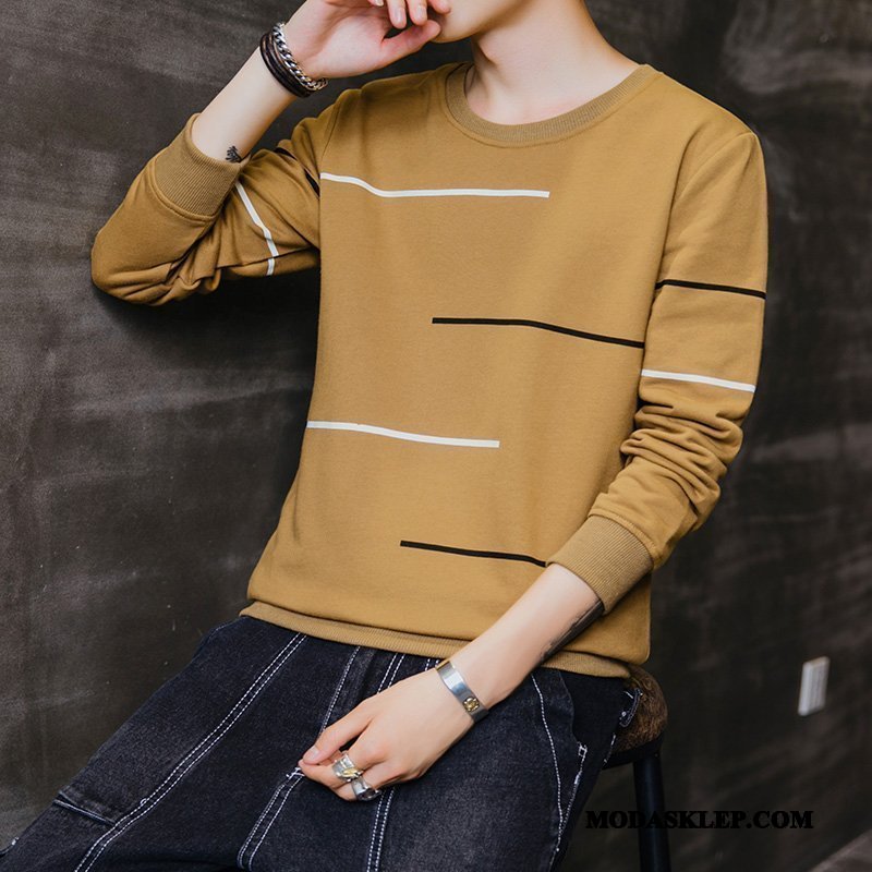 Męskie Bluza Z Kapturem Sprzedam Męska Slim Fit Wiosna Tendencja Bluzy Z Kapturem Czysta Żółty