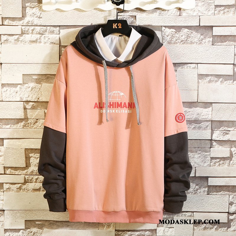 Męskie Bluza Z Kapturem Sprzedam Męska Szerokie Pullover Bluzy Z Kapturem Młodzież Czarny