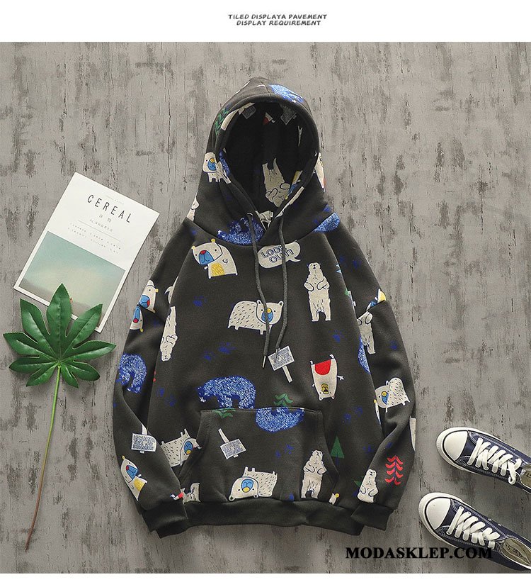 Męskie Bluza Z Kapturem Tanie Męska Bluzy Z Kapturem Damska Topy Tendencja Czarny