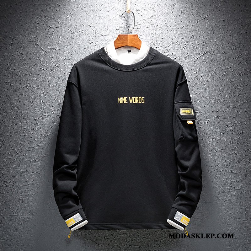 Męskie Bluza Z Kapturem Tanie Topy Casual Student Podkoszulek Pullover Niebieski