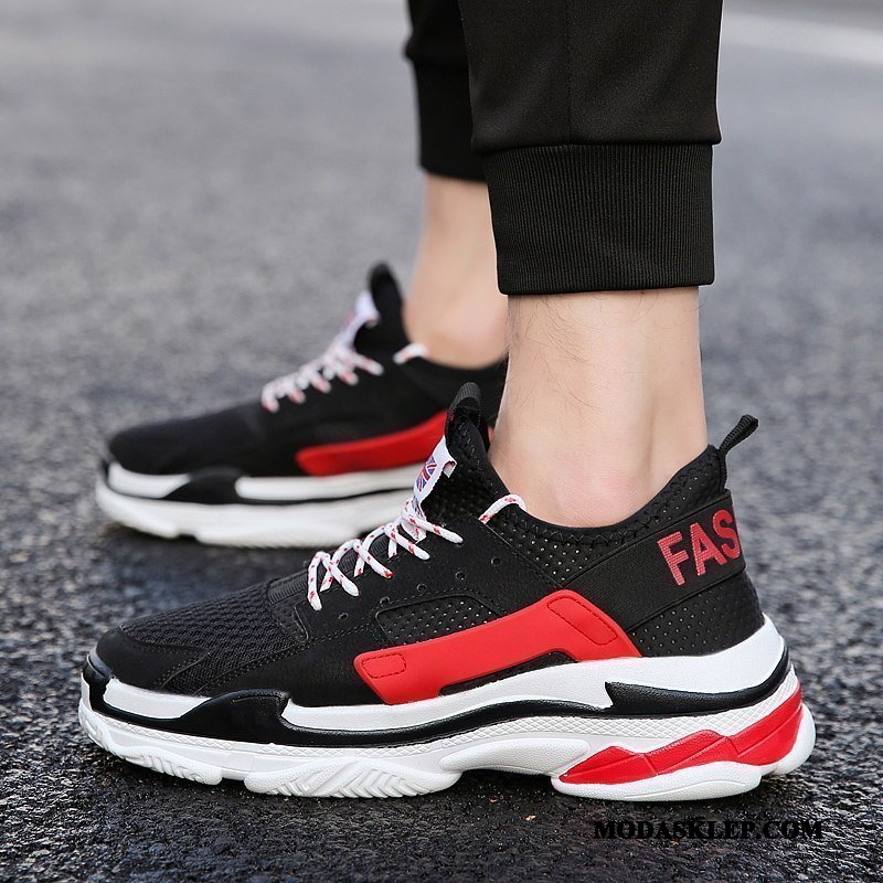 Męskie Buty Sportowe Kupię Tendencja Oddychające Wszystko Pasuje Trampki Casual Biały Czerwony
