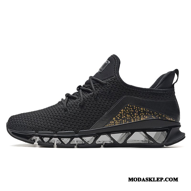 Męskie Buty Sportowe Online Fitness Buty Do Biegania Lekkie Amortyzujące Lato Czarny