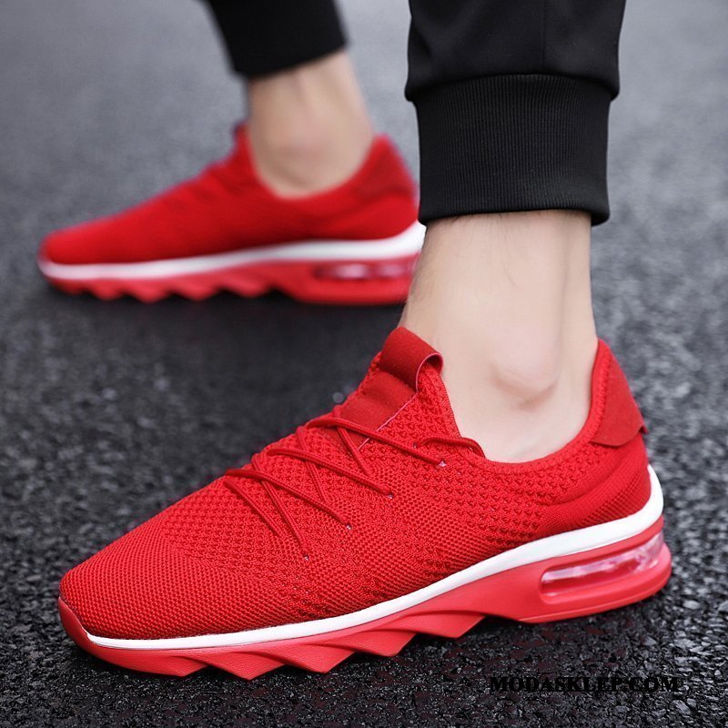 Męskie Buty Sportowe Sklep Buty Do Biegania Casual Siatkowe Zwiększ Trampki Szary