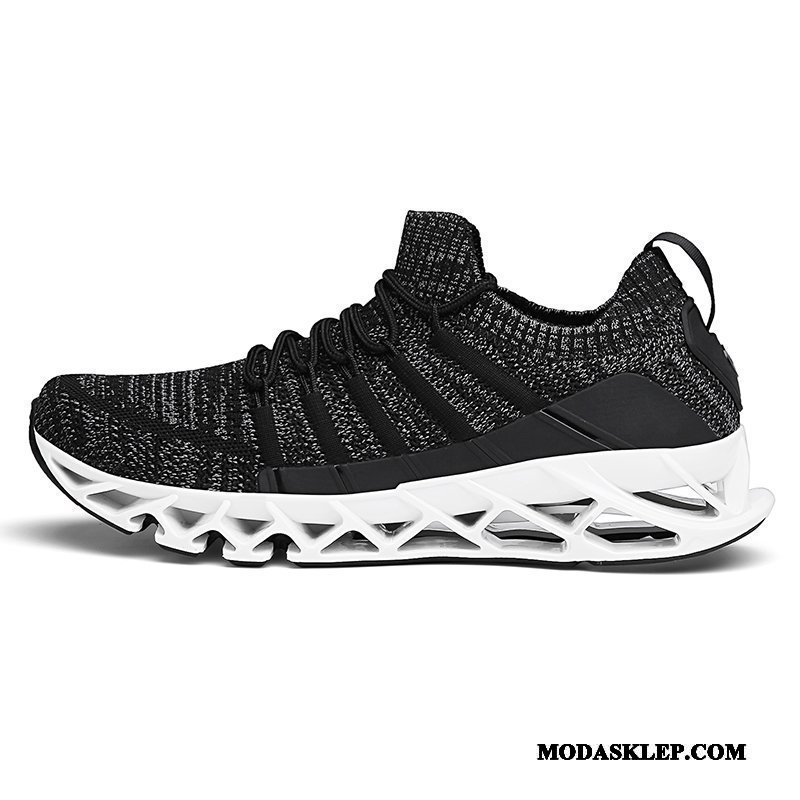 Męskie Buty Sportowe Tanie 2019 Antypoślizgowe Męska Fitness Buty Do Biegania Czarny