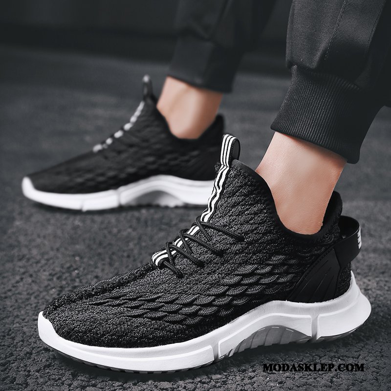 Męskie Buty Sportowe Tanie Casual Oddychające Plecione Wiosna 2019 Khaki