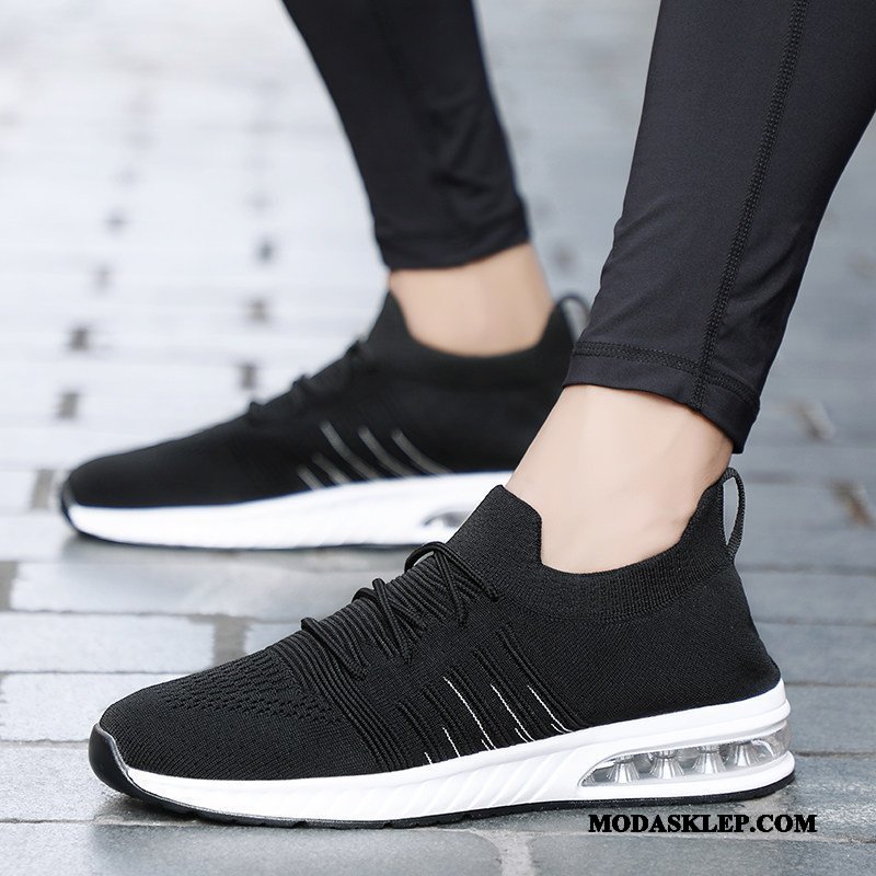 Męskie Buty Sportowe Tanie Lekkie Tendencja Wiosna 2019 Podróż Czarny