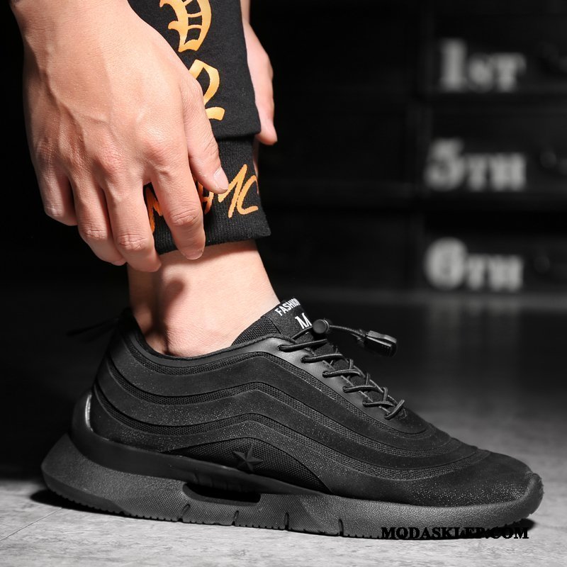 Męskie Buty Sportowe Tanie Tendencja Casual Oddychające Buty Na Deskorolke Trampki Czarny