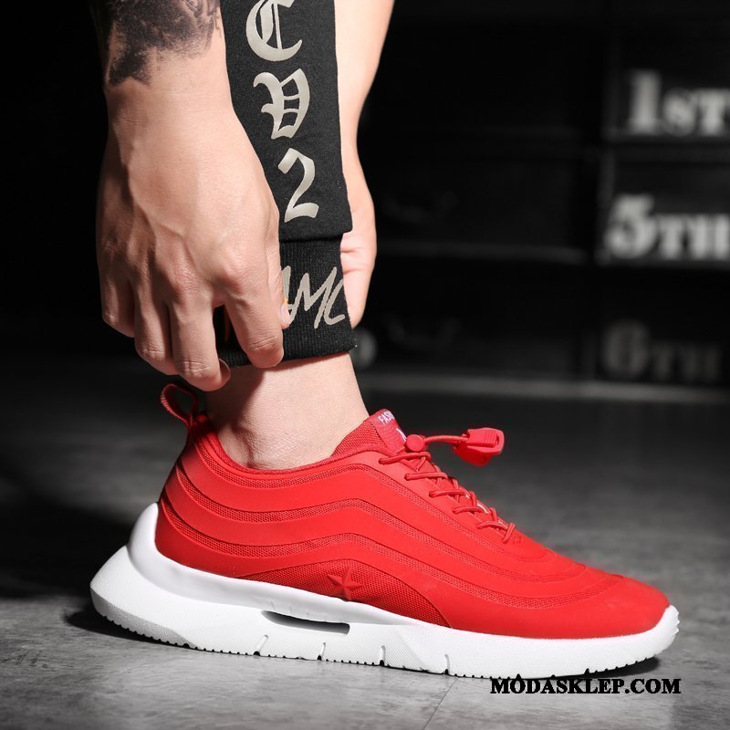 Męskie Buty Sportowe Tanie Tendencja Casual Oddychające Buty Na Deskorolke Trampki Czarny