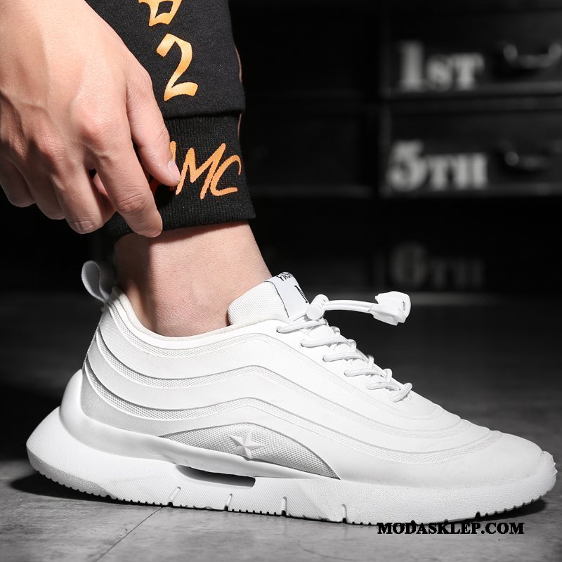 Męskie Buty Sportowe Tanie Tendencja Casual Oddychające Buty Na Deskorolke Trampki Czarny