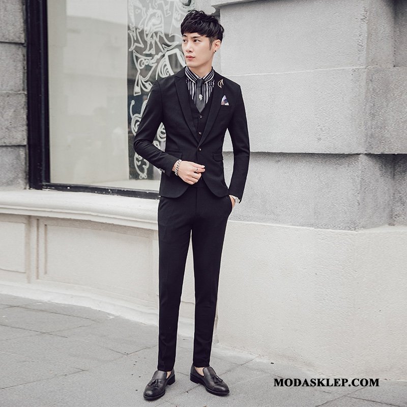 Męskie Garnitur Kup Pasować Jesień Zima Casual Slim Fit Burgund Brązowy
