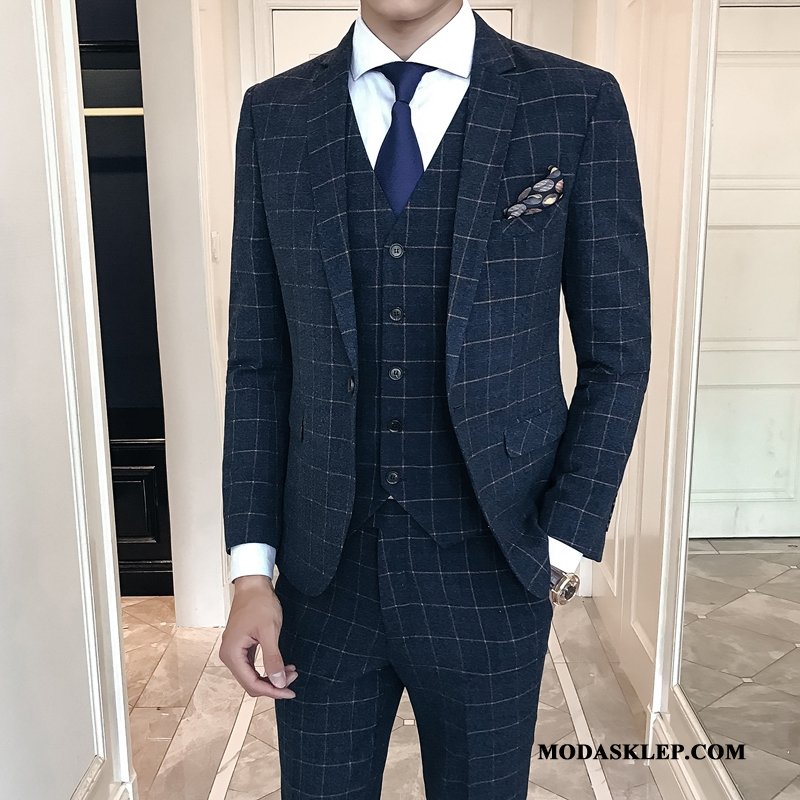 Męskie Garnitur Sprzedam Modna Marka Piękne Pokaz Eleganckie Pasować Szary Jasny