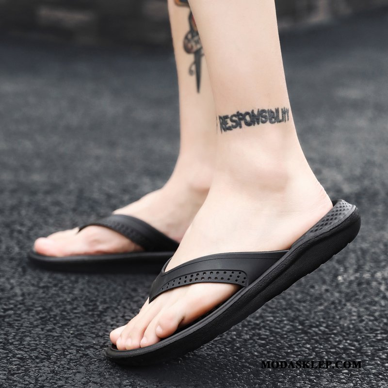 Męskie Japonki Kup Buty Plażowe Lato Kapcie Odzież Wierzchnia Niebieski