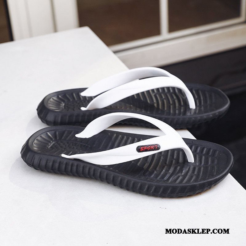 Męskie Japonki Kup Plażowe Buty Outdoor Lato Kapcie Czarny Czerwony