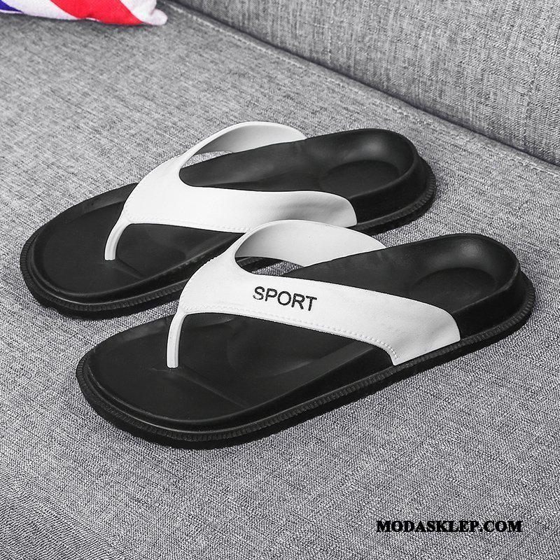 Męskie Japonki Kup Plażowe Buty Outdoor Lato Kapcie Czarny Czerwony