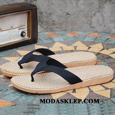 Męskie Japonki Kup Vintage Buty Kapcie Outdoor Męska Niebieski